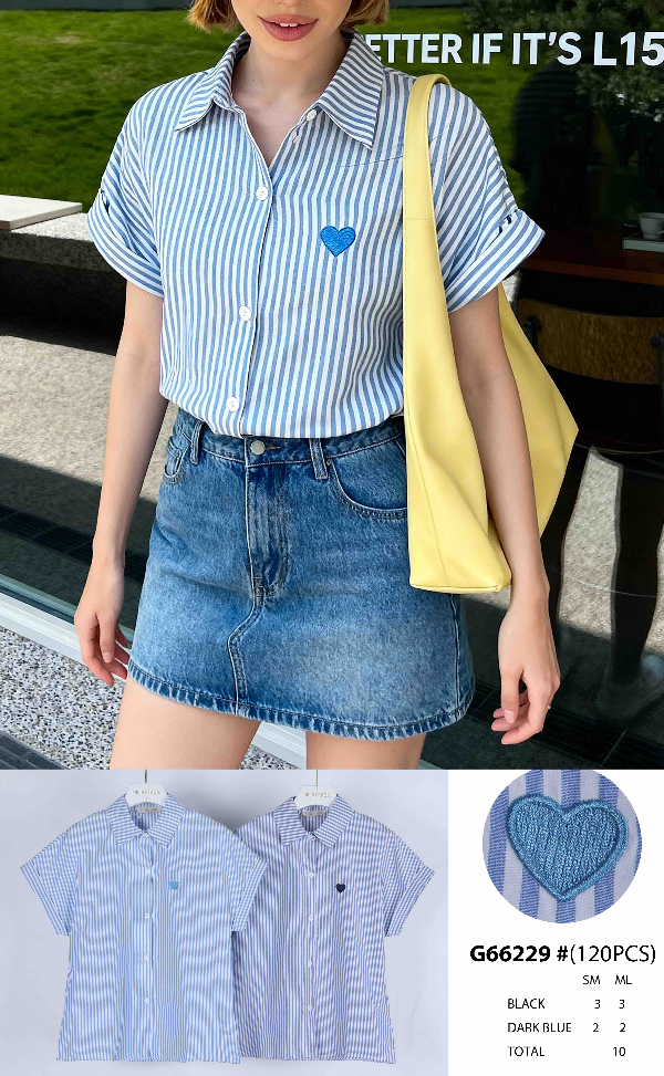 Koszule damska (Francja produkt) Roz S/M-L/XL, Mix Kolor .Paczka 10 szt 1